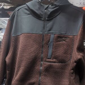 Reebok Men's Black and Brown Zip-Up Sweater
